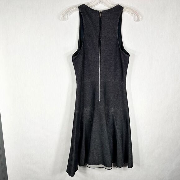 Rag & Bone Size 6 Enigma Dress Fit n Flare Drop Waist Black Mini Sleeveless 1470 - Picture 4 of 12